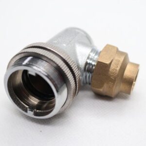 Quality Bayonet Socket 90 degree x 1/2" Male BSP c/w mounting lock rings for a neater finish.
