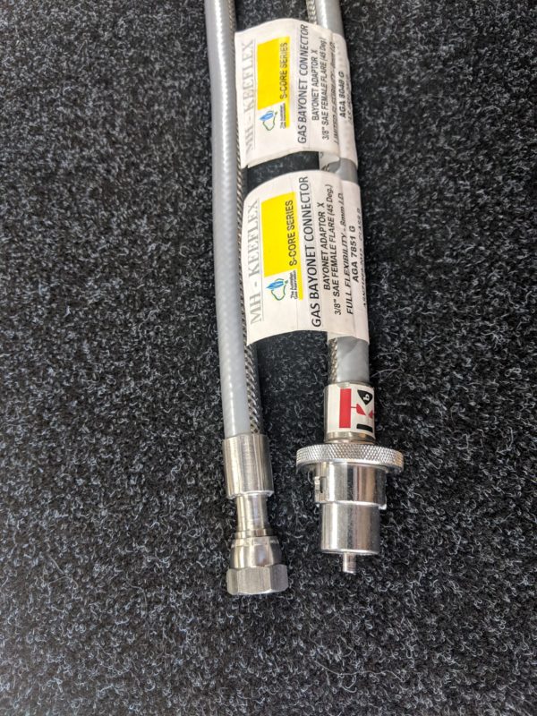 Hose / Connector Bayonet x 3/8 Female Flare 'S' Core x 2 mtr - Image 2
