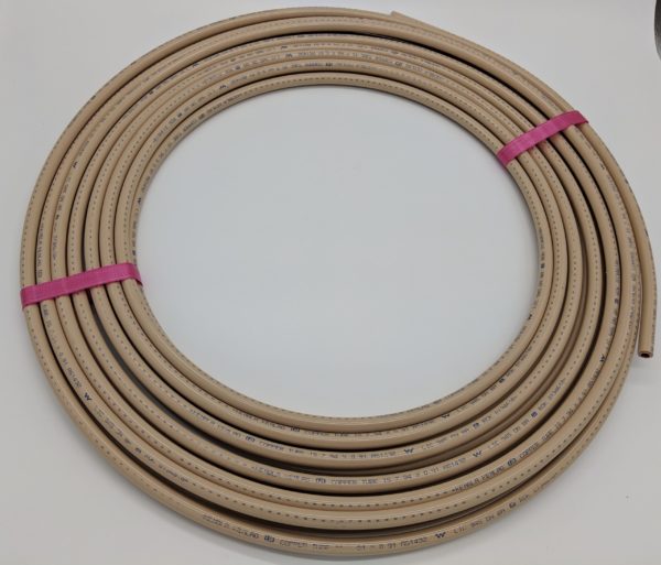 Copper pipe 5/16" plastic coated 18mtr roll