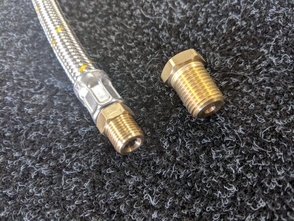 Pigtail POL Hand wheel x 1/4 Male Inv Flare x 600mm - Image 2